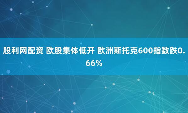 股利网配资 欧股集体低开 欧洲斯托克600指数跌0.66%