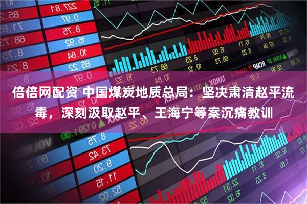 倍倍网配资 中国煤炭地质总局：坚决肃清赵平流毒，深刻汲取赵平、王海宁等案沉痛教训