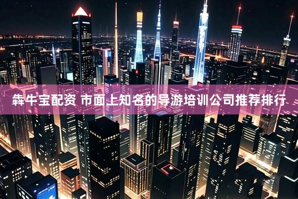 犇牛宝配资 市面上知名的导游培训公司推荐排行